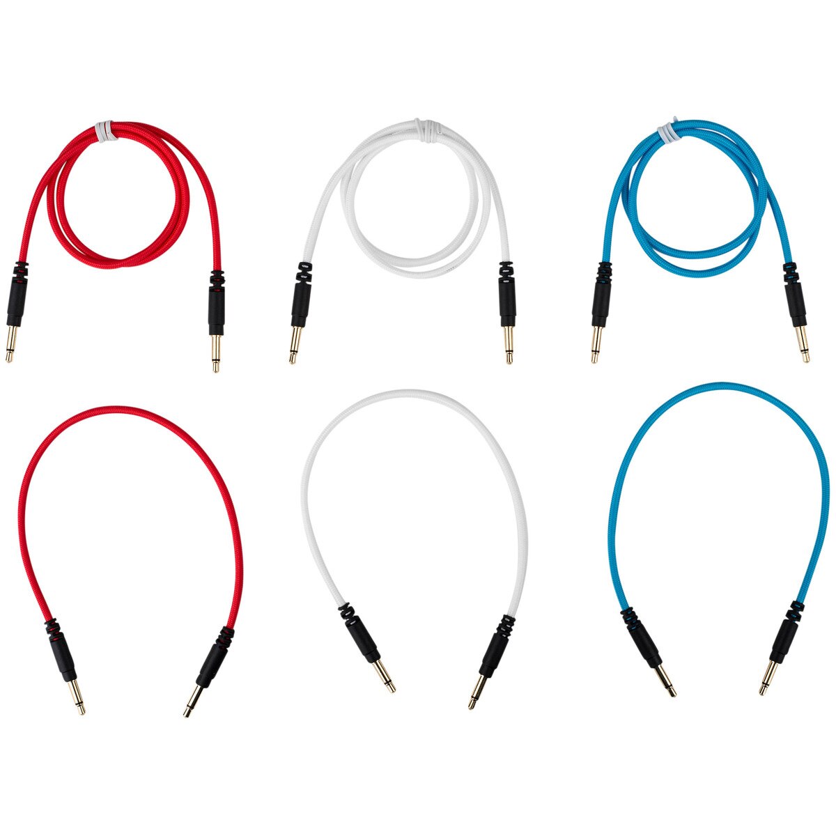 Talent M35PKM 3.5mm Mono Modular Synth Patch Cables 6Pack Braided